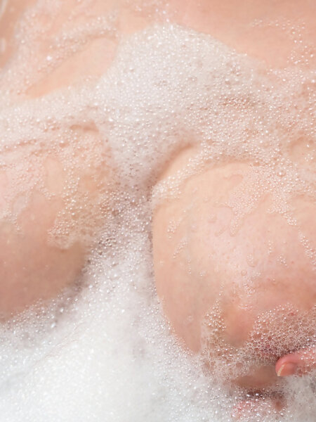 Thick brunette Alice Wayne masturbating hard in the bathroom